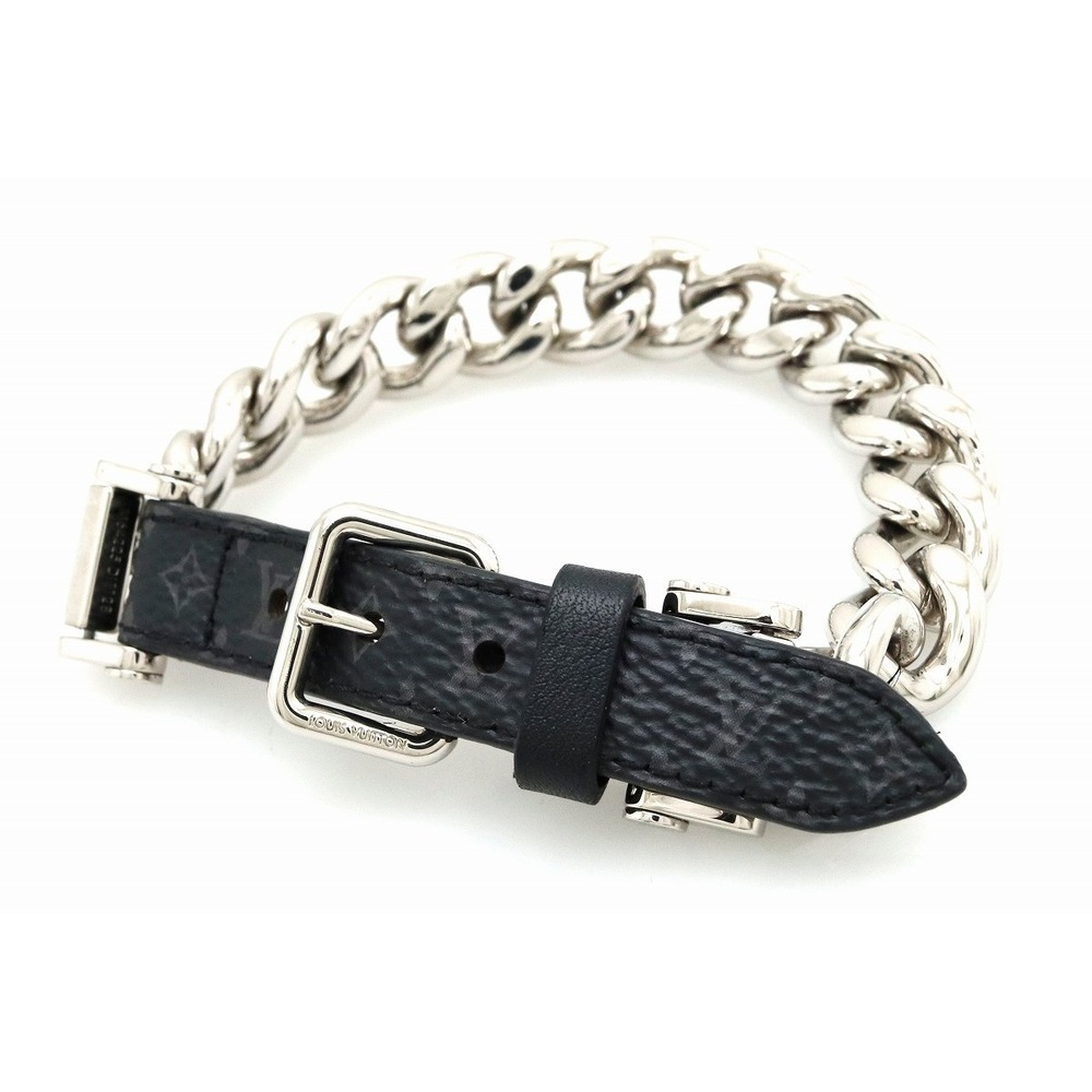 Louis Vuitton Monogram Eclipse Bracelet Chain Bla… - image 1